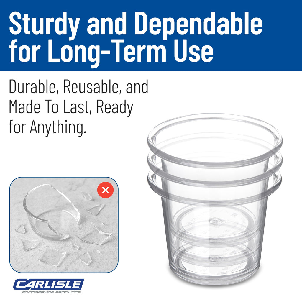 Carlisle FoodService Products 250007 SAN Classic Sauce Cup, 2.5 oz Capacity, Clear (Case of 72)
