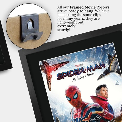 HWC Trading Spider-Man Movie Poster - Tom Holland Signed 16" x 12" Framed Autographed Print