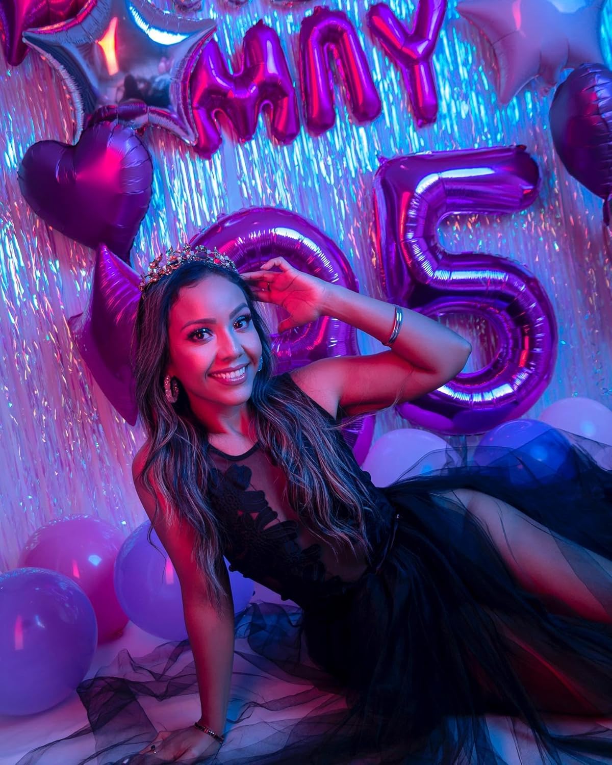 Purple Number 17 Balloon - 40 Inch Giant 17th Birthday Decoration for Girls & Boys Party Supplies