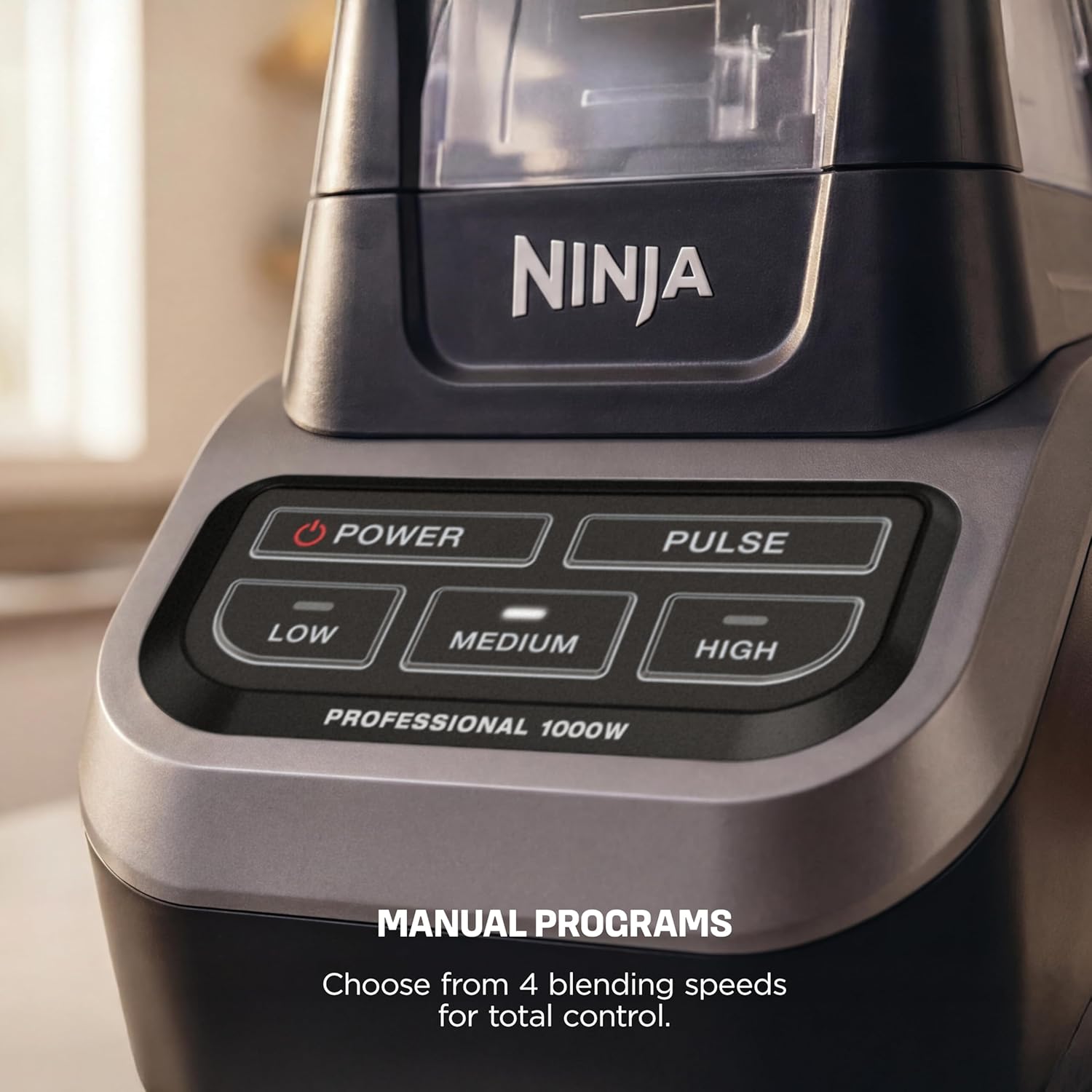 Ninja Professional Blender - 1000W Smoothie Maker with Total Crushing Technology | XL 72-Oz Pitcher in Black and Grey