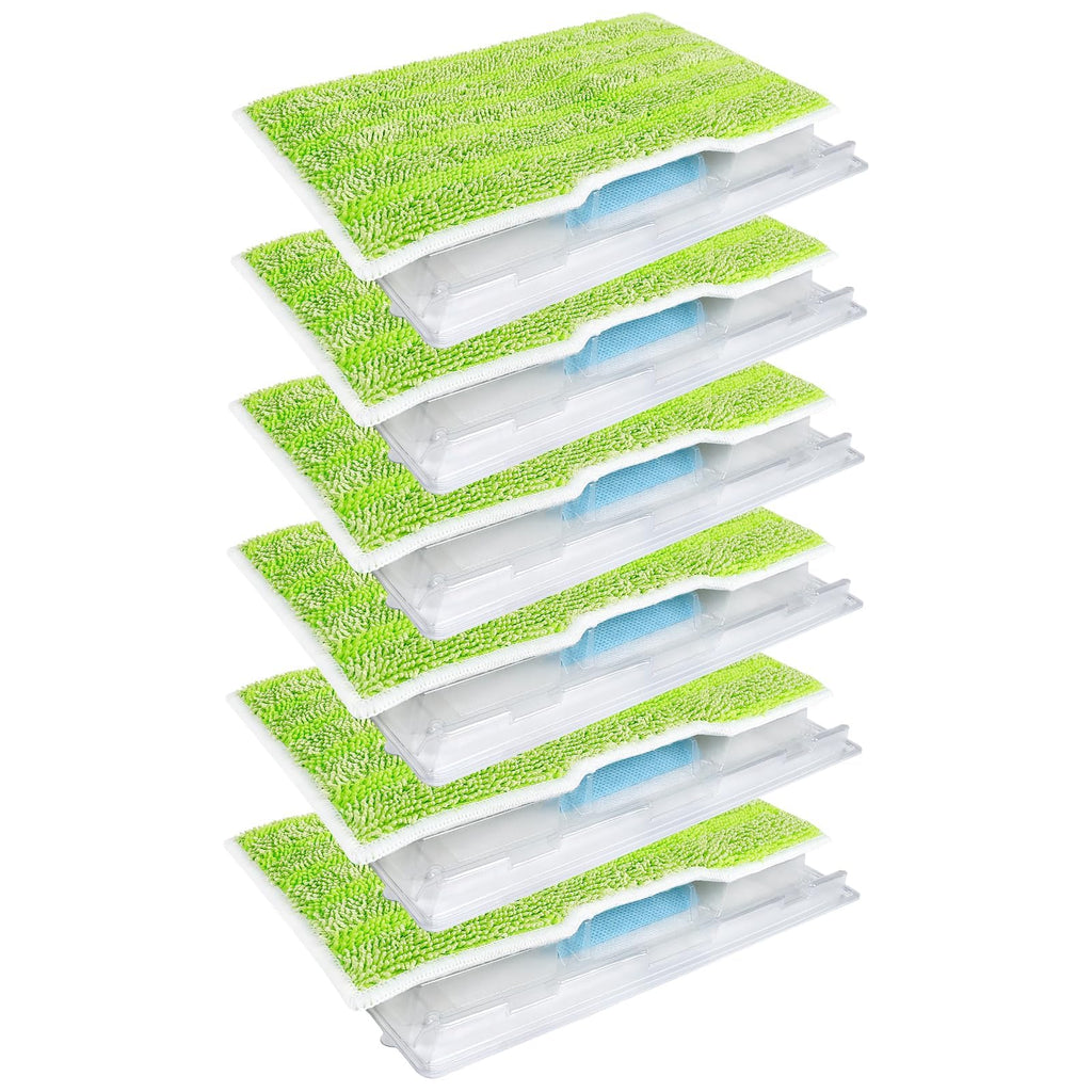 Reusable Vac Mop Replacement Pads Refills Compatible with Shark Vac Mop VM252 VM200 VC205 VM250 Wet and Dry Mop Pads Vacuum Mopping Pad Refill for Hardwood Floor Cleaning, 6 Pack