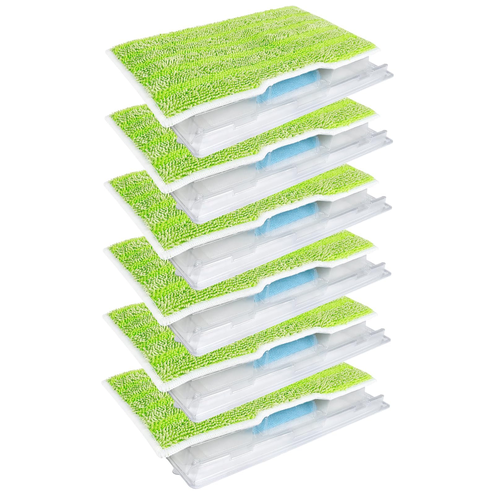 Reusable Vac Mop Replacement Pads Refills Compatible with Shark Vac Mop VM252 VM200 VC205 VM250 Wet and Dry Mop Pads Vacuum Mopping Pad Refill for Hardwood Floor Cleaning, 6 Pack
