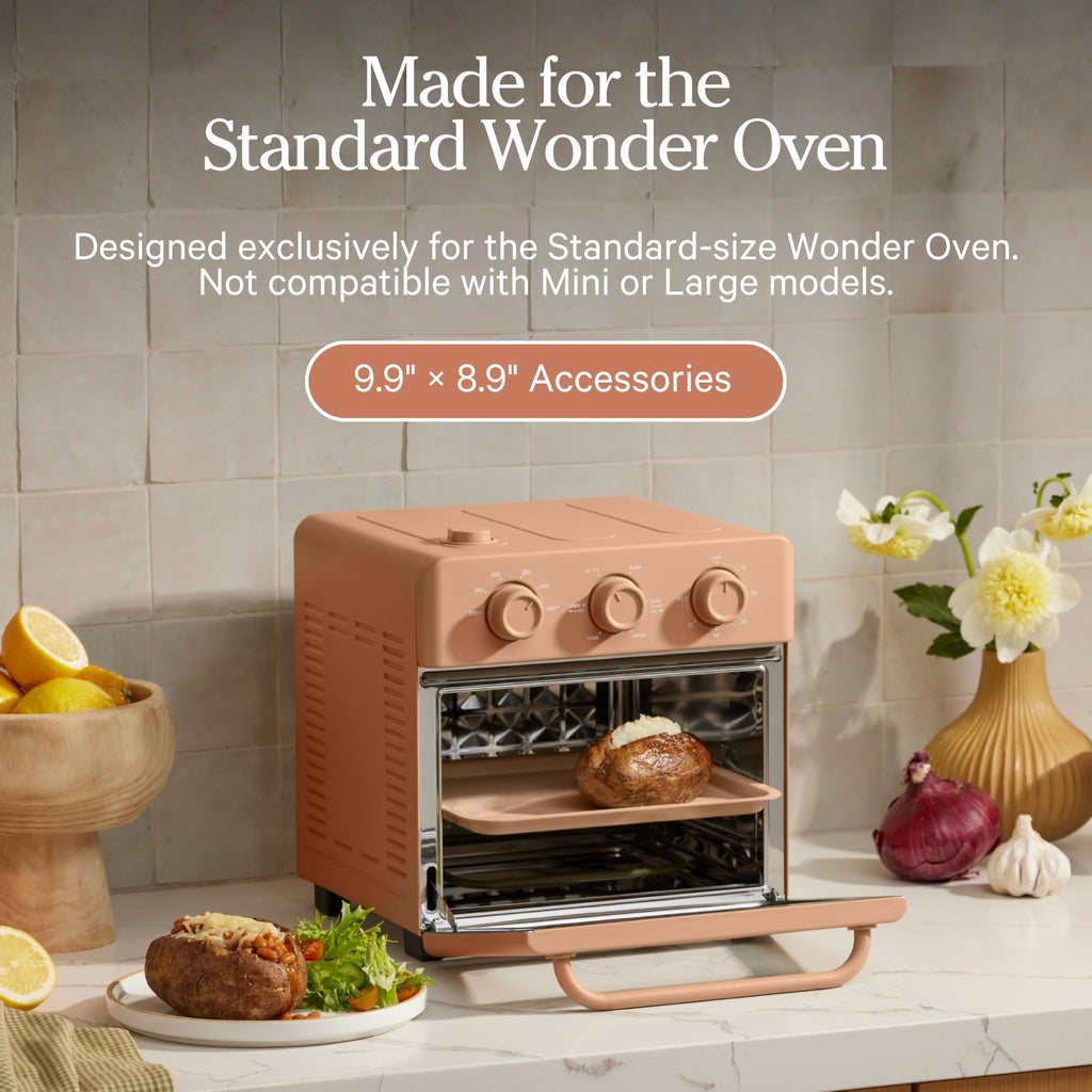 Our Place Wonder Oven Essentials Kit | Extra Air Fryer Basket & Nonstick Ceramic-Coated Bake Pan | Oven Safe, Eco-Friendly | Char