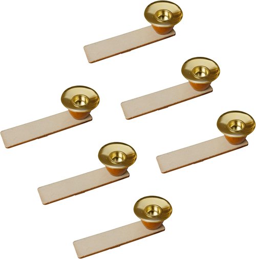 BRUBAKER Candle Holders Replacement Kit - 6 Natural Pyramid Holders for 18-Inch Candles