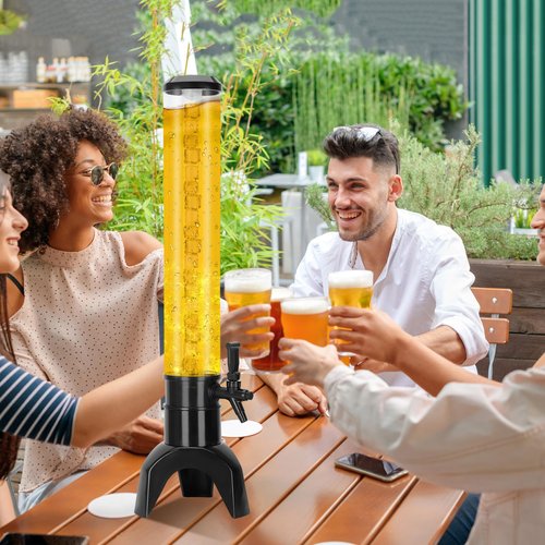 2PCS 3L Mimosa Tower Dispenser, 100 oz/3.2 qt Gravity Beverage Dispenser for Parties Bars Pubs Restaurants