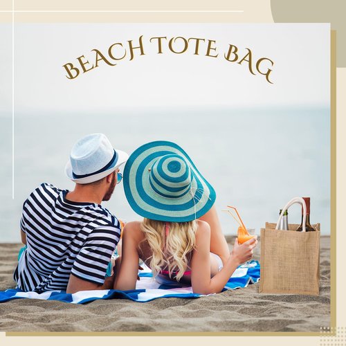 Cunno 24 Pcs Burlap Tote Bag Mini Jute Reusable Waterproof Bag with Handles Small Blank Canvas for Wedding Beach DIY Gift (Classic,8.27 x 9.06 x 5.91)