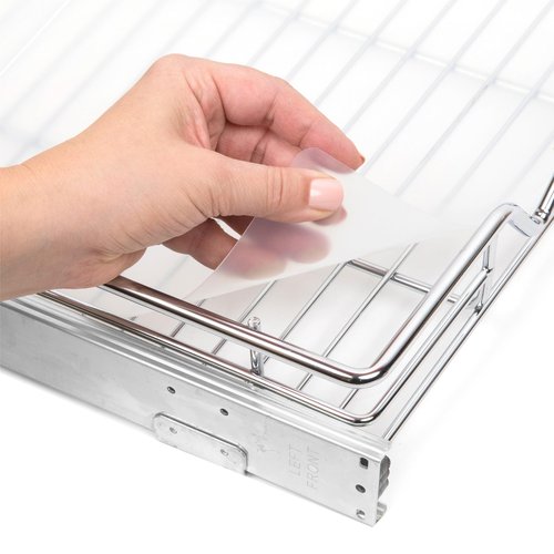 HOLDN’ STORAGE Hard Plastic Liner for Pull Out Shelf, Fits Pull Out Cabinet Organizer - 21" W x 20" L, Shelf Protector Liner, Clear Frosted - Pack of 4