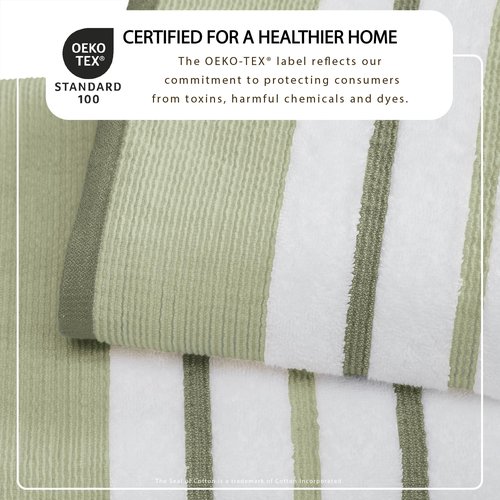 Great Bay Home Decorative Hand Towel Set - Cotton 4 Pack 26x16 Hand Towel Set - Durable Towels for Bathroom Decor (Desert Sage Green/Moss Green)