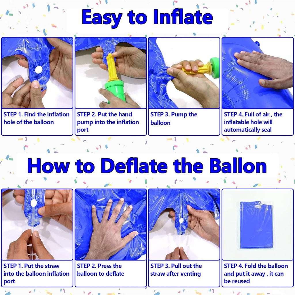 Number Balloons - Giant Navy Blue Number 10 Balloon | Perfect Birthday Decoration for Boys and Men
