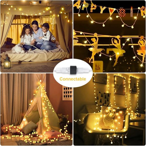 JMEXSUSS 100 LED Globe String Lights - Perfect for Outdoor Decor | Warm White Illumination