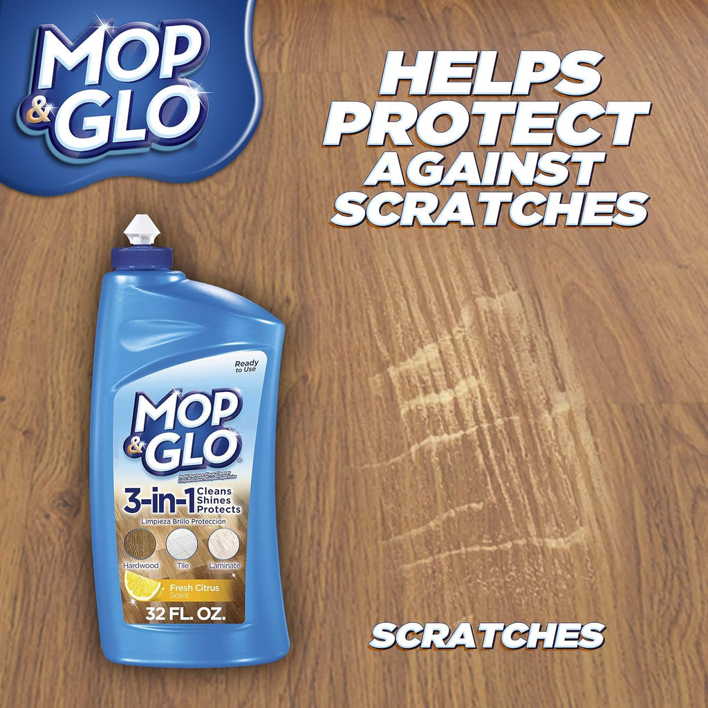 Mop & Glo Professional Floor Cleaner - Multi-Surface, Fresh Citrus Scent, 64 Oz