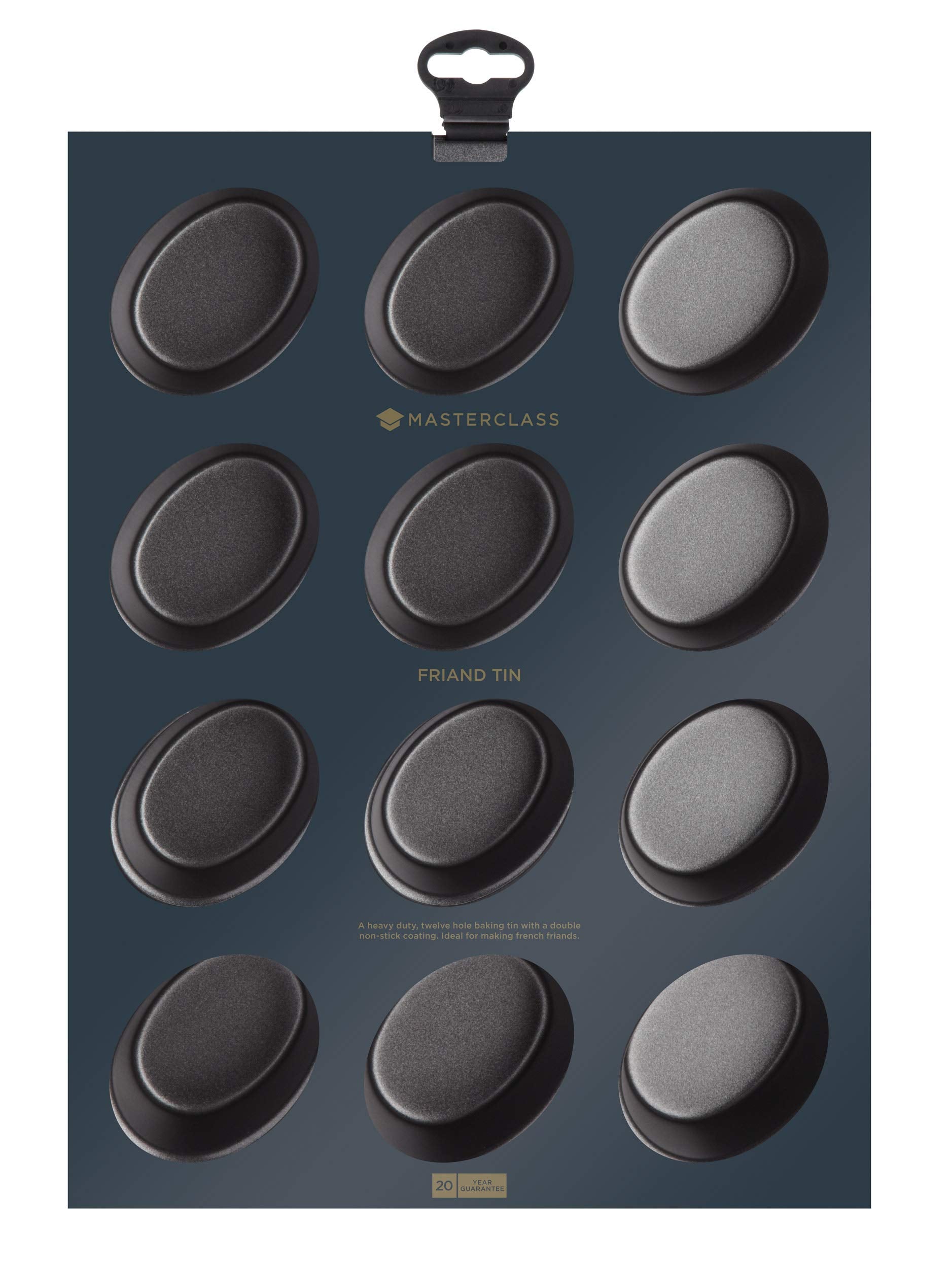 MasterClass 12-Hole Non-Stick Friand Tin, 35.5 x 26.5 cm