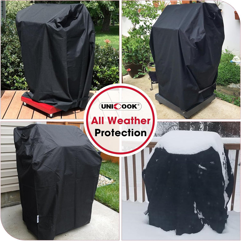 Unicook 32-Inch Heavy Duty Waterproof Grill Cover - Fits 2 Burner Gas BBQs | All Weather Protection