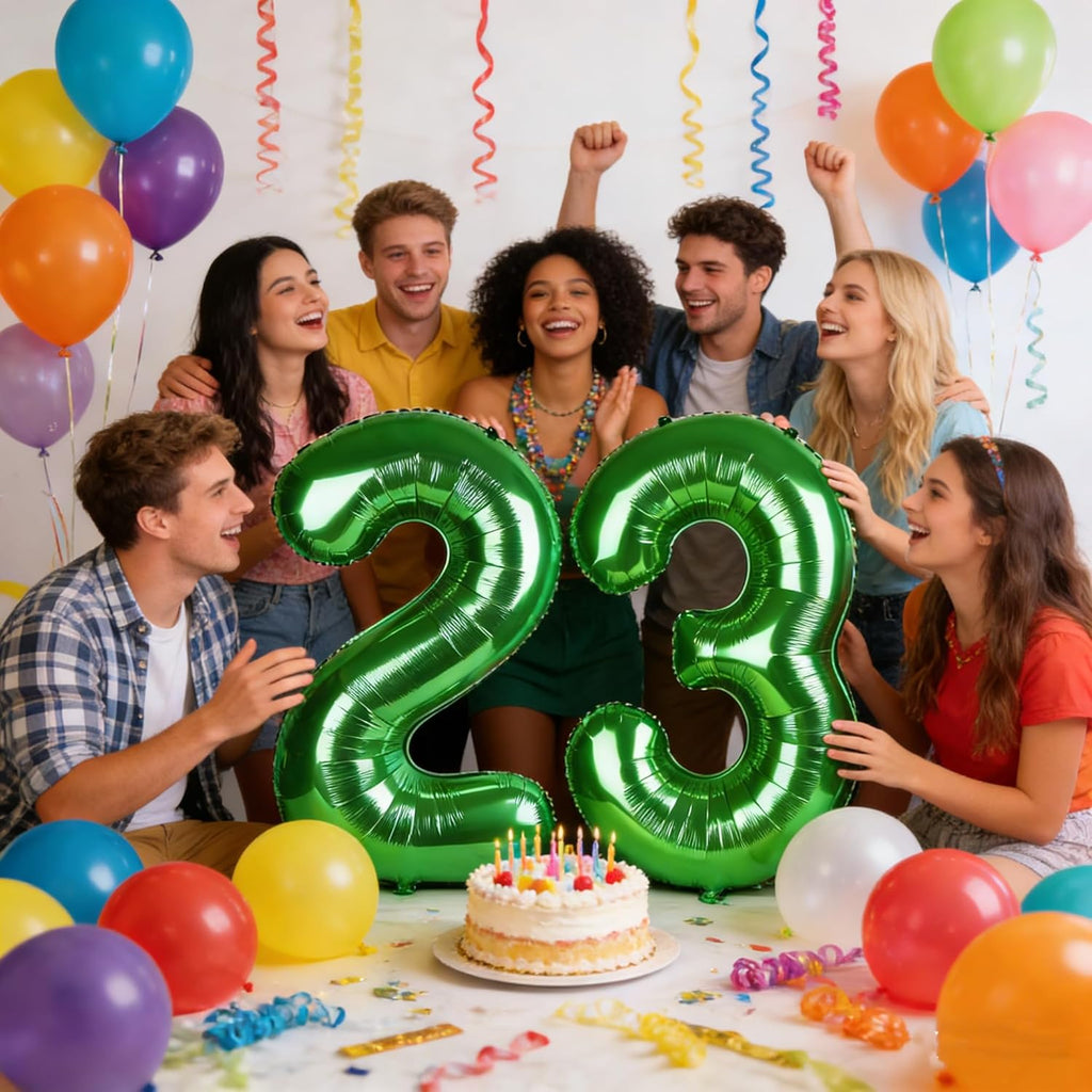 Big 40-Inch Dark Green Number 23 Balloon by [Brand Name] | Perfect for 23rd Birthday & Graduation Celebrations