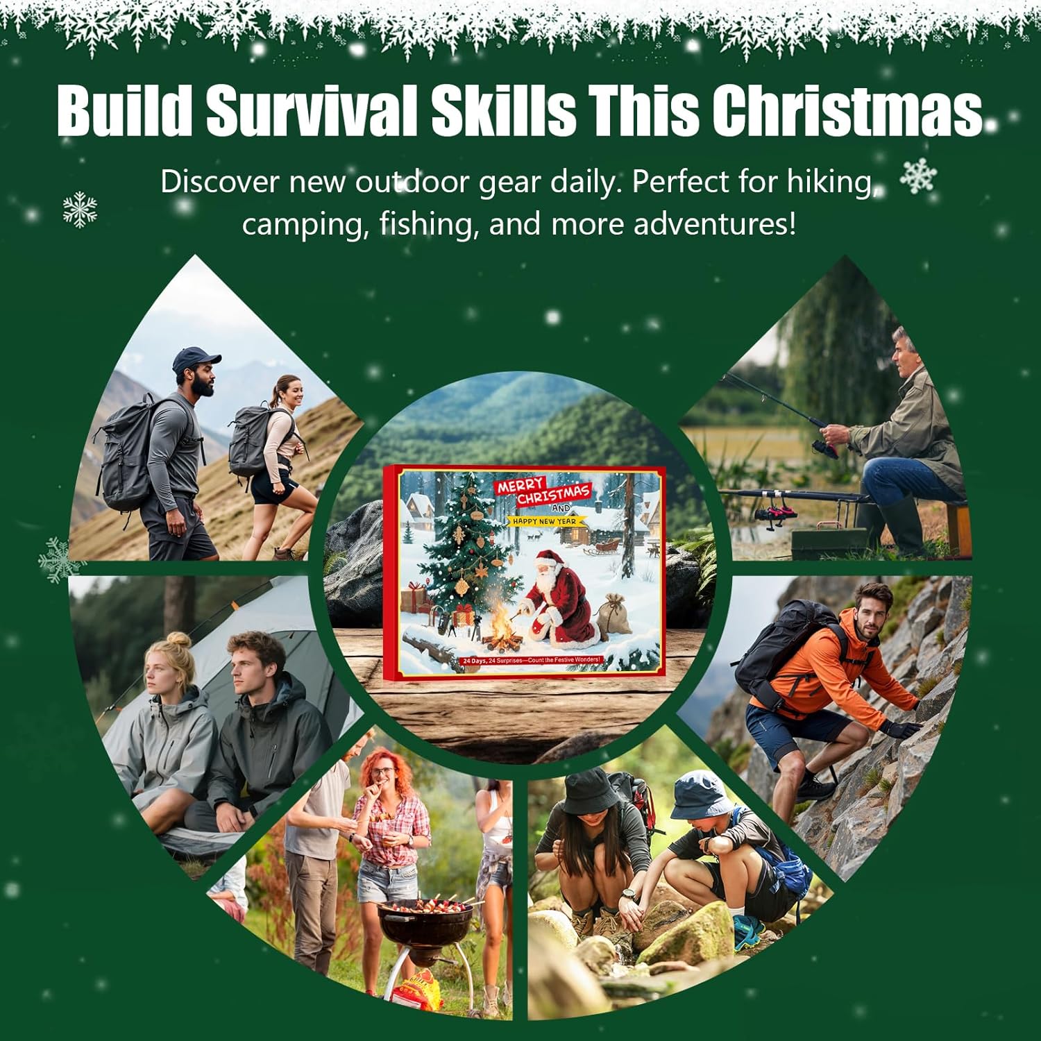 Survival Advent Calendar 2025 - 24 Days of Outdoor Gear & Gadgets for Men and Teen Boys