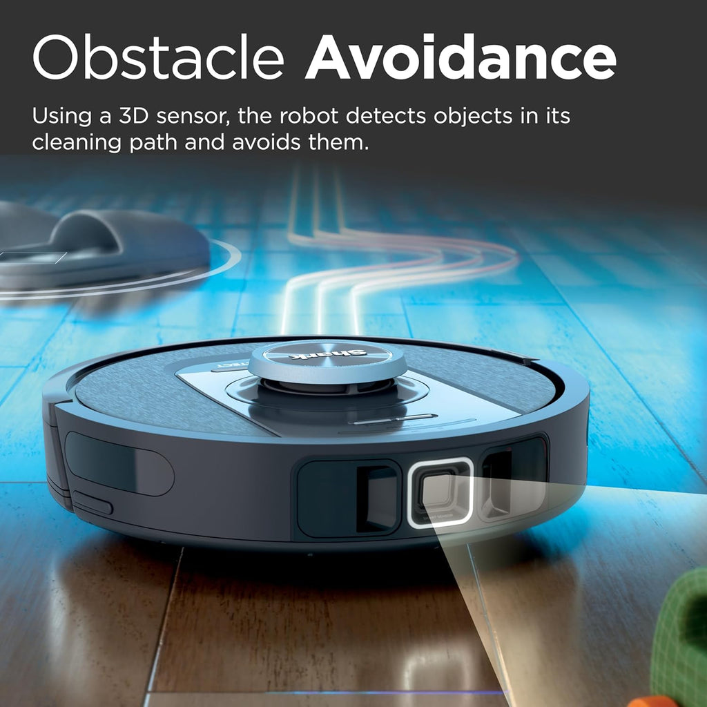 Shark PowerDetect Self-Empty Robot Vacuum - Auto Deep-Clean Carpets & Hard Floors, XL 60-Day HEPA Bagless, Black