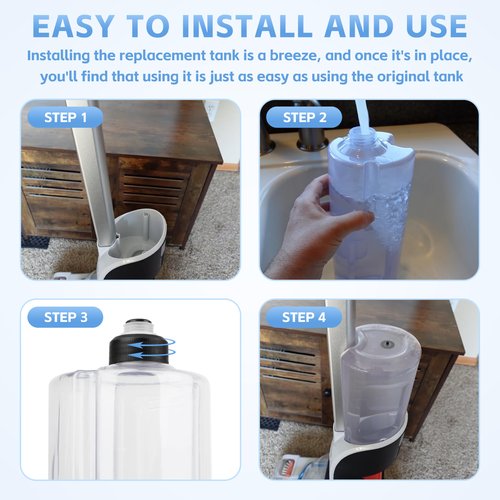 Seaiyomg Replacement Clean Water Tank w/Lid - Part #440012802 for Hoover Powerdash Pet Carpet Cleaners