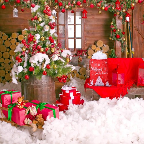 Fovths Christmas Fake Snow Decor - 70 Ounce Fluffy Artificial Clouds for Indoor Displays