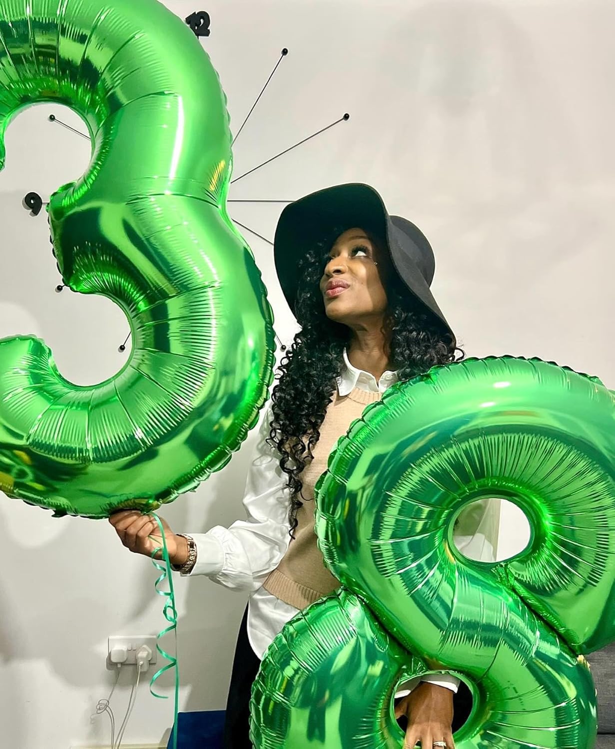 Number 8 Balloon by [Brand Name] - 40 Inch Dark Green Giant Foil Balloon for 8th Birthday Party Decorations