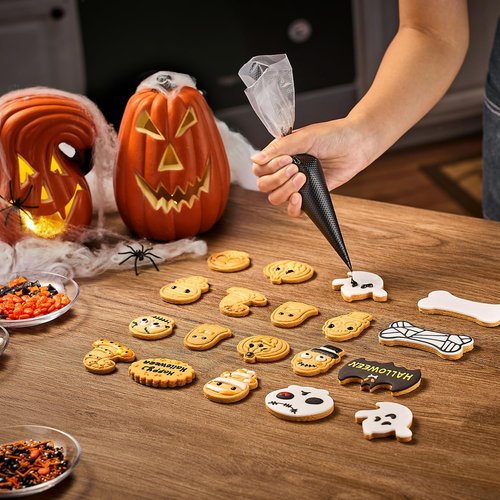 Keenpioneer 14-Inch Tipless Disposable Pastry Bags - Ideal for Cake & Cookie Decorating | Pack of 100