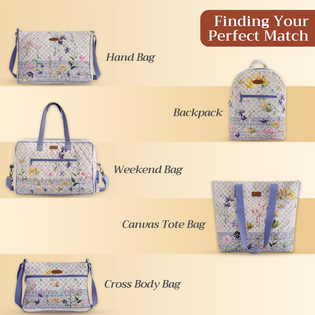 Maison d' Hermine Shopping Bags Cotton Quilted Tote Bag with Zipper Pockets & Small Pouch Reusable Shoulder Grocery Bag for Gifts Beach Travel Perfect for Mothers Day Gifts Men Women (Faience)
