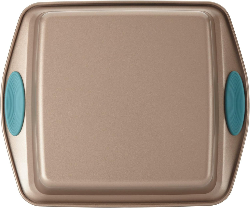 Rachael Ray Cucina Nonstick Baking Pan - 9-Inch Square Cake Pan in Brown | Easy Release & Cleanup