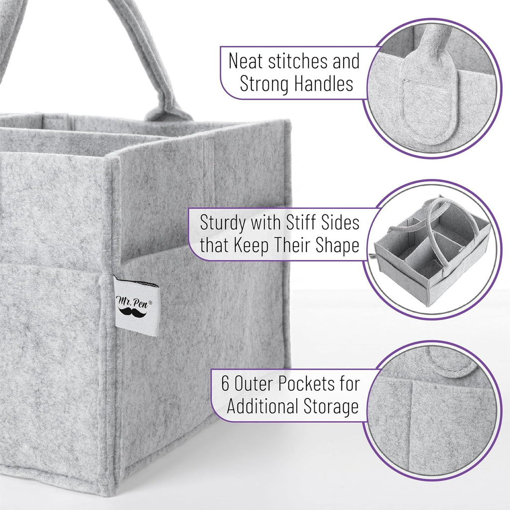 Mr. Pen Baby Diaper Caddy Organizer - Portable Changing Table & Car Storage Solution