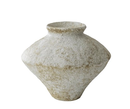CozyWel Rustic Farmhouse Textured Ceramic Vase, Handcrafted Distressed White Pottery Flower Vase for Centerpiece, Decorative Vases for Living Room, Kitchen, Bedroom, Office Decor, Gift & Weddings
