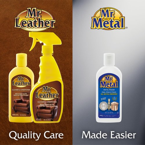 Cleaner and Conditioner - Safe for All Leather & Vinyl - Hydrate and Shine with Water-Repellent Protection for Couches, Car Interior, Shoes, and Bags (16 oz)