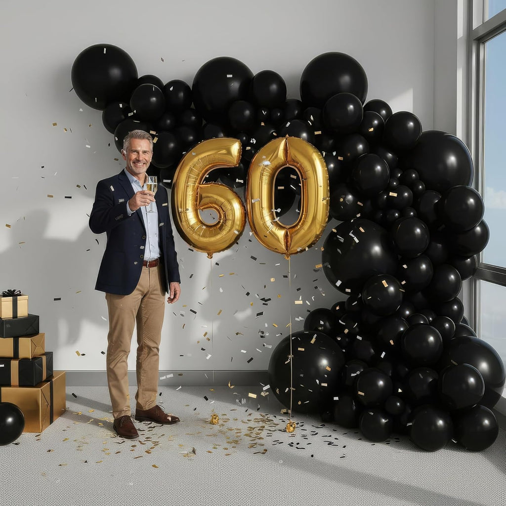 Vellax™ Balloon Garland Arch Kit - 146 Pcs Black Balloons for Baby Shower, Birthday & Wedding Decor