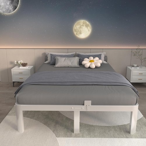 ITIMIDI Queen Bed Frame - 12 Inch Metal Platform Design, Heavy Duty, No Box Spring Needed, Easy Assembly