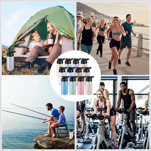 Foaincore 24 Pack Bulk Water Bottles 17 oz Aluminum Reusable Sports Bottles, Employee Appreciation Gifts for Team, Coworker, Staff, Office, Christian Charity Donation Supplies