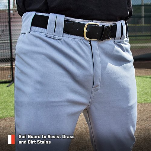 3N2 Baseball Pants for Men, Stock Pro-Weight Poly Pant-Open Hem, White (Medium)