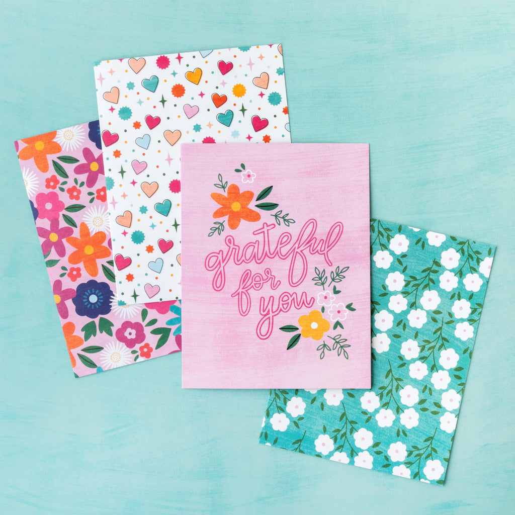 Paige Evans Blank Greeting Cards and Envelopes, 40pk - A2 Envelopes with Assorted Cards for All Occasions and Thank You Notes - 10 Unique Designs, Reasons to Smile
