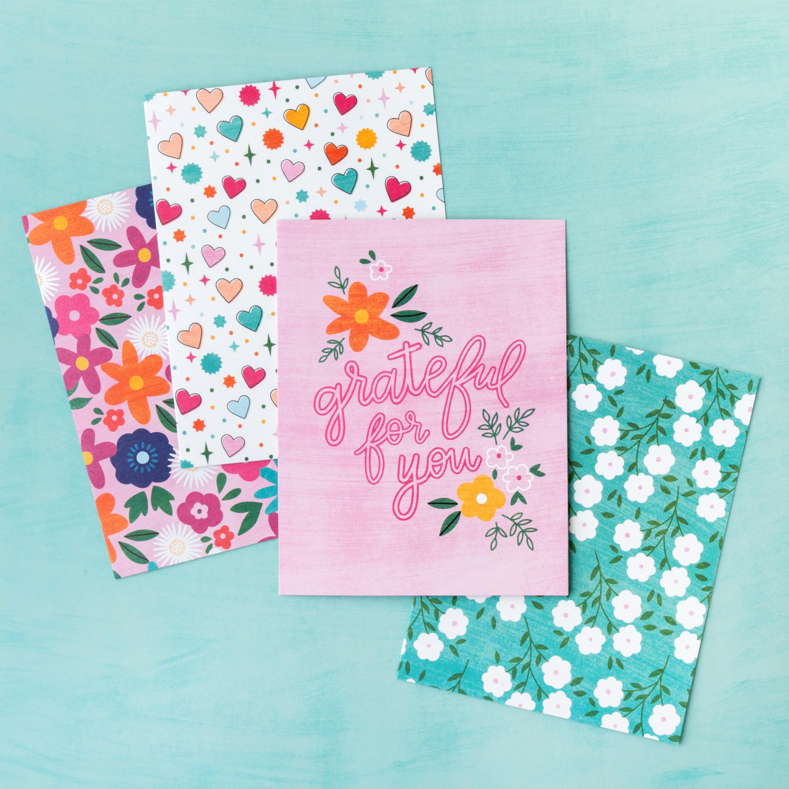 Paige Evans Blank Greeting Cards and Envelopes, 40pk - A2 Envelopes with Assorted Cards for All Occasions and Thank You Notes - 10 Unique Designs, Reasons to Smile