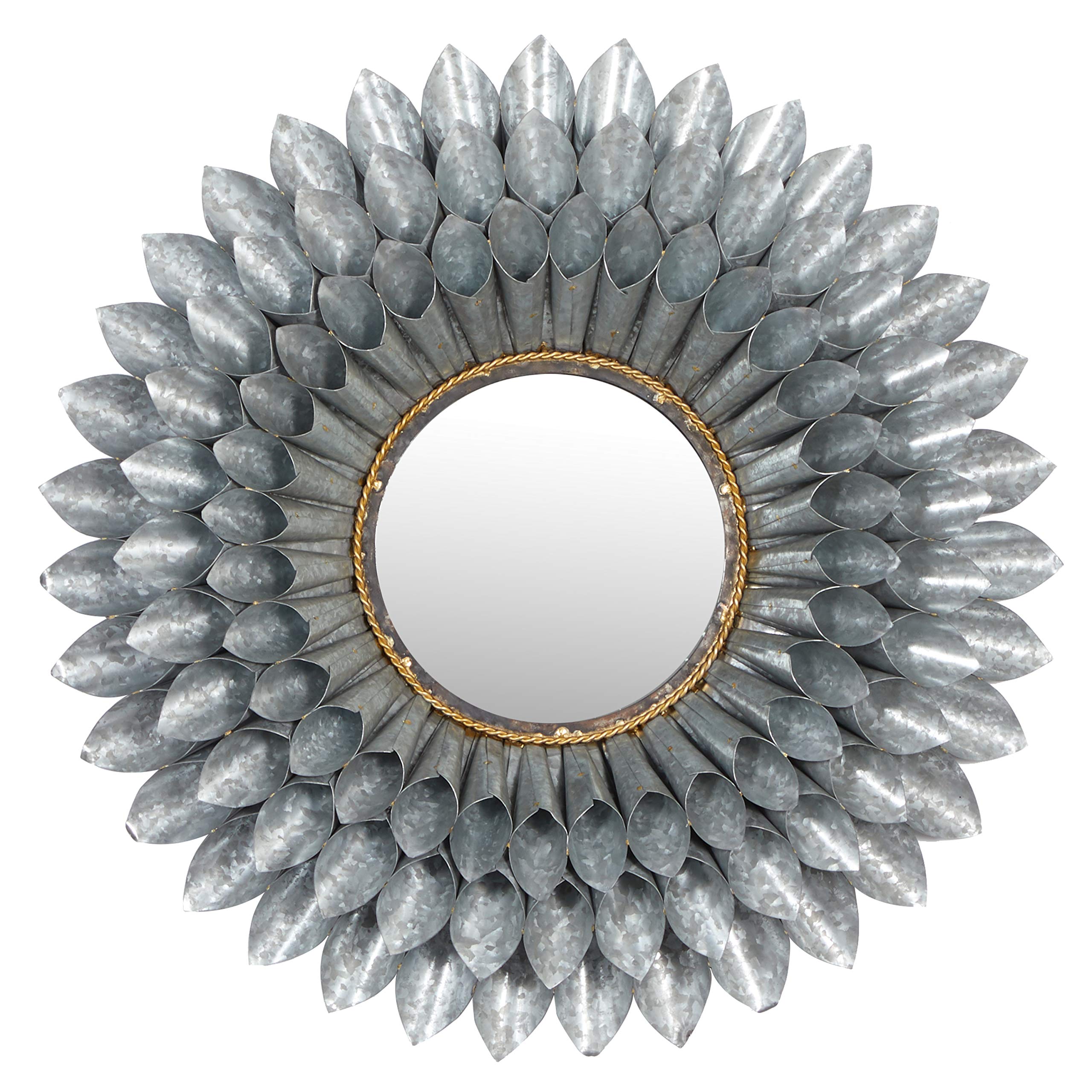 Deco 79 Multi Colored Contemporary Metal Wall Mirror, 32 x 32