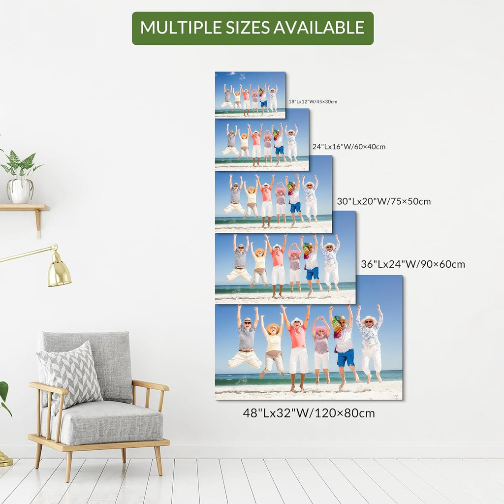 Wewejia Personalized Canvas Print - Custom Photo Wall Art for Bedroom & Living Room | 46x32 Inch