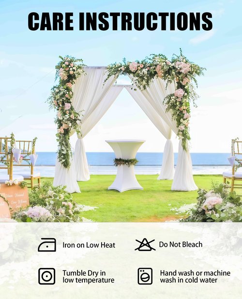 Lemict Cocktail Table Covers - 4 Pack 32x43 Inch Table Cloth - Black Fitted Stretch Spandex Round High Top Tablecloth for Party, Bar, Birthday, Pub, Banquet