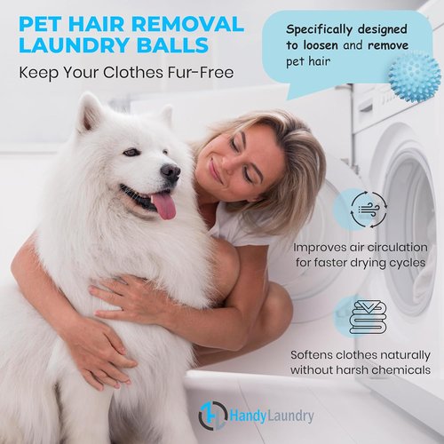 Handy Laundry Reusable Dryer Balls - Natural Fabric Softener Alternative for Soft, Fluffy Clothes | Pack of 4