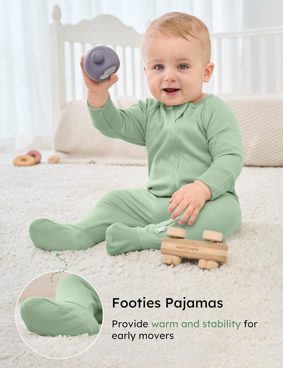 Yoofoss Organic Baby Sleep Sacks - 100% Cotton 3-Pack for 0-6 Months | Baby Clothes 3-Pack for 0-3 Months