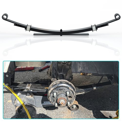 9.99WORLD MALL Golf Cart Heavy Duty Rear Leaf Springs Kit with Bushings & Sleeves, Replacement for Club Car DS 1982-Up Gas & Electric, OEM# 1014675, 1012303, 105583