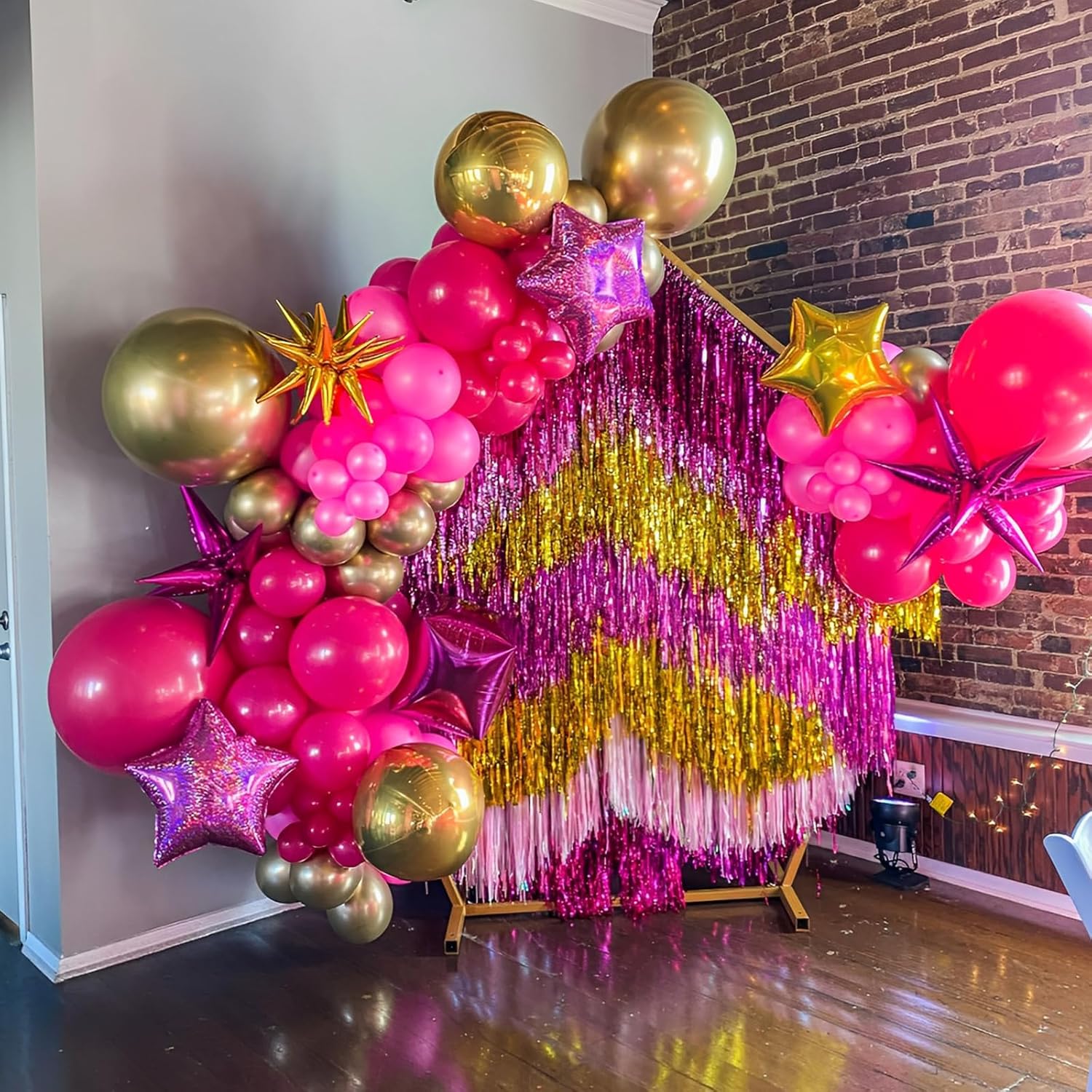 Voircoloria Hot Pink Balloon Garland Kit - 90 Pack in Various Sizes for Graduation, Weddings & Parties