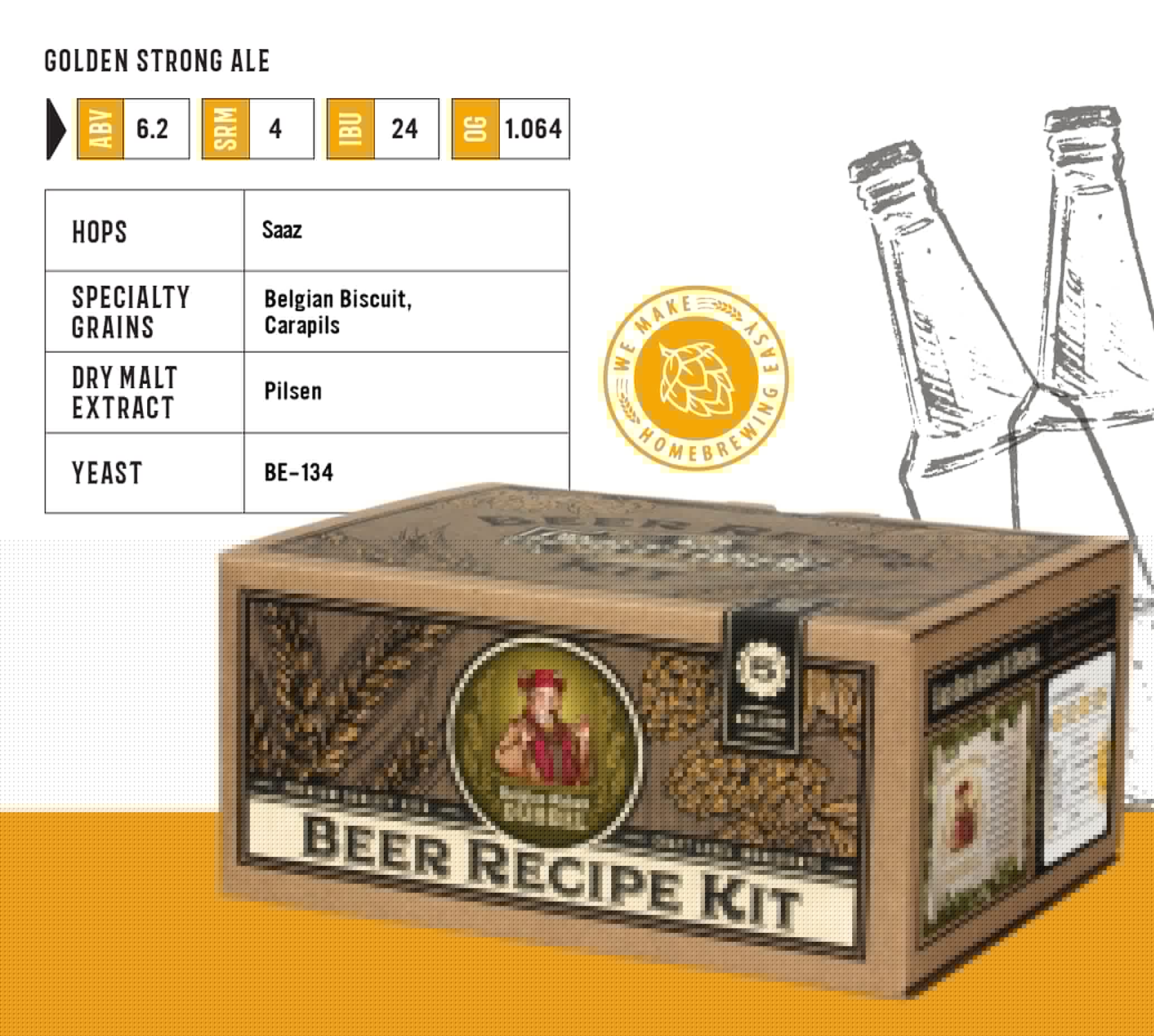 Craft a Brew - Beer Recipe Kit - Belgian Abbey Dubbel - Home Brewing Ingredient Refill - Beer Making Supplies - Includes Hops, Yeast, Malts, Extracts - 5 Gallons