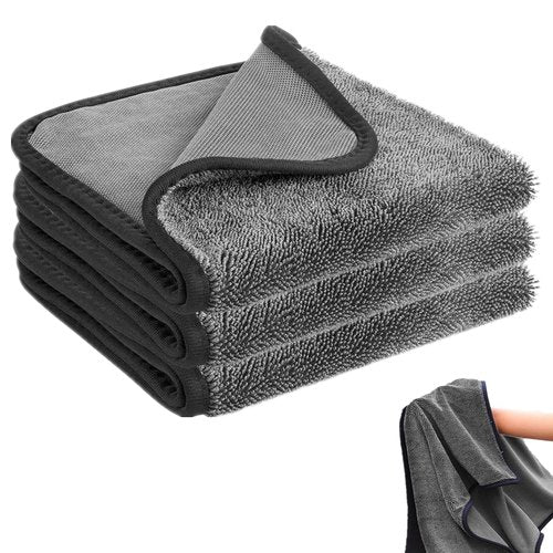 Longzhuo Shower Cleaning Cloths, 3pcs Drying Towel Super Absorbent Microfiber Bath Towels, Microfiber Cleaning Cloth for Windows, Bathroom, Car Home Office