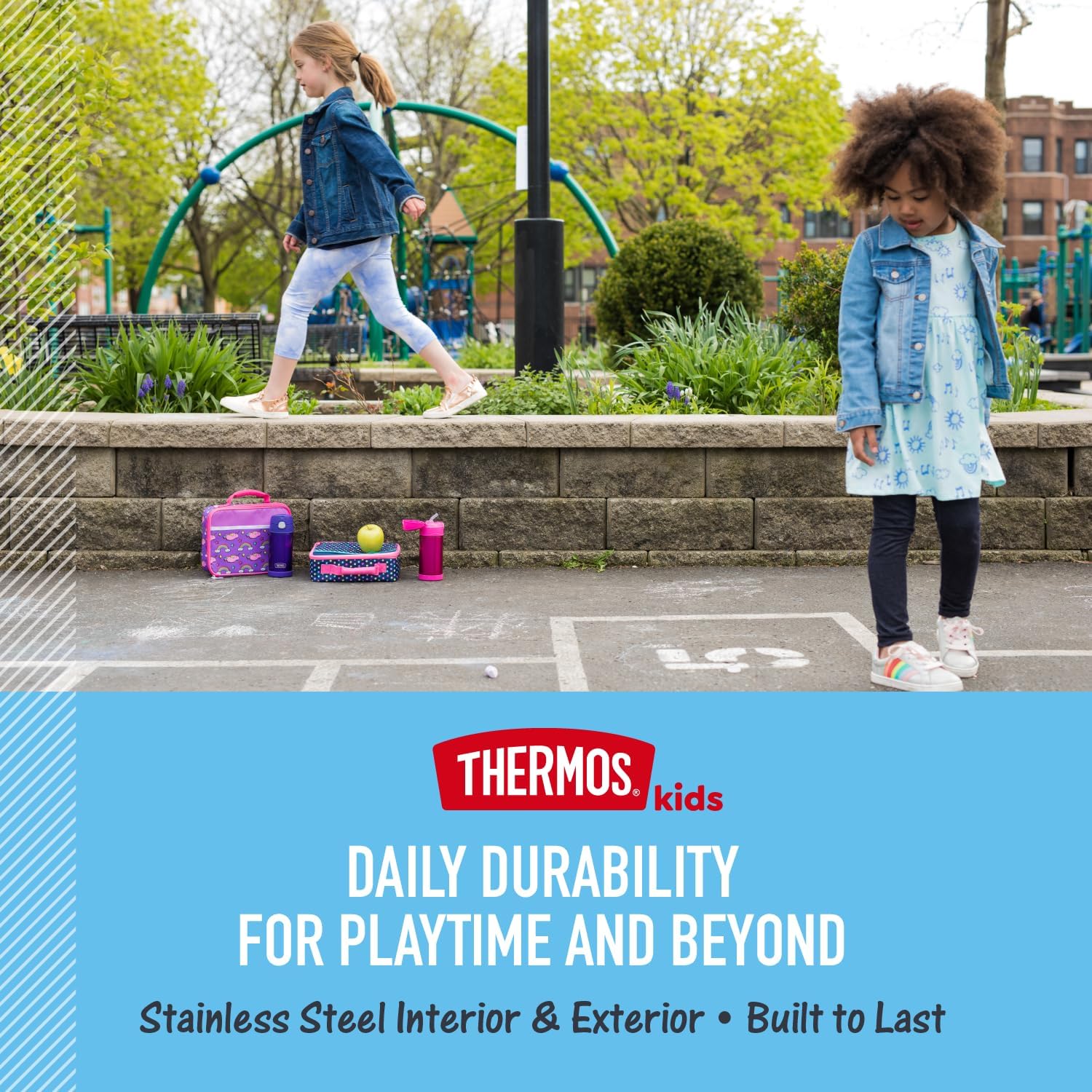 THERMOS FUNTAINER Water Bottle - 12 Ounce Kids Stainless Steel Vacuum Insulated with Straw | Encanto Design