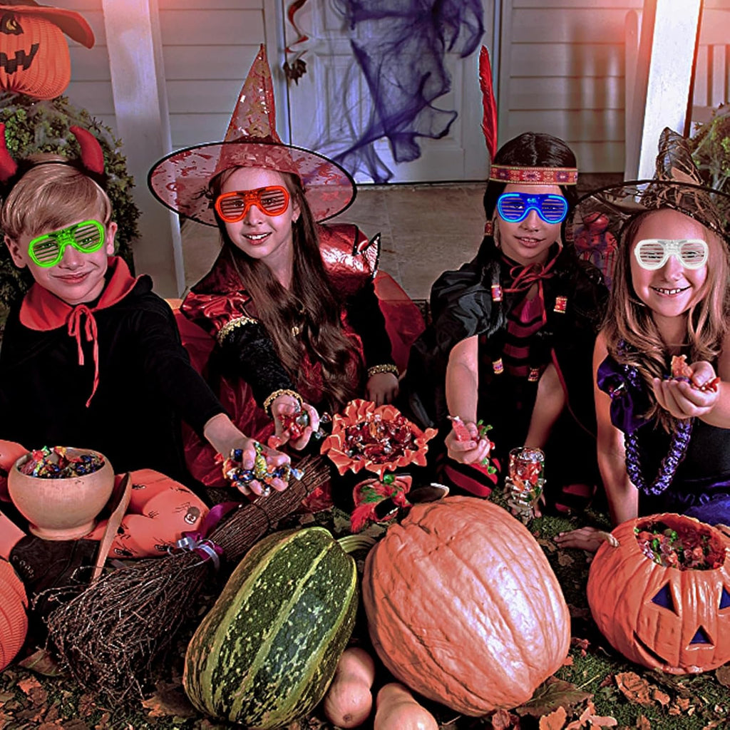 Skiennix LED Glasses - 25 Pack Neon Colors | Glow in the Dark Party Supplies for Kids & Adults