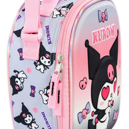 Kuromi Lunch Box for Girls Set - Bundle with Sanrio Lunch Bag Plus Stickers, Water Bottle, More | Kuromi Lunchbox School Supplies for Kids