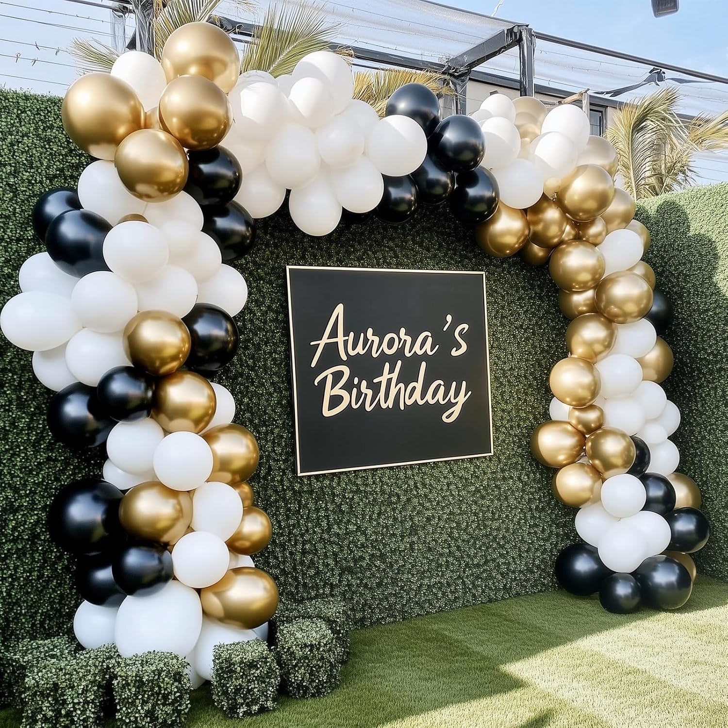 RUBFAC White Balloons - 129-Piece Set in Various Sizes for Engagement, Wedding, and Party Decor