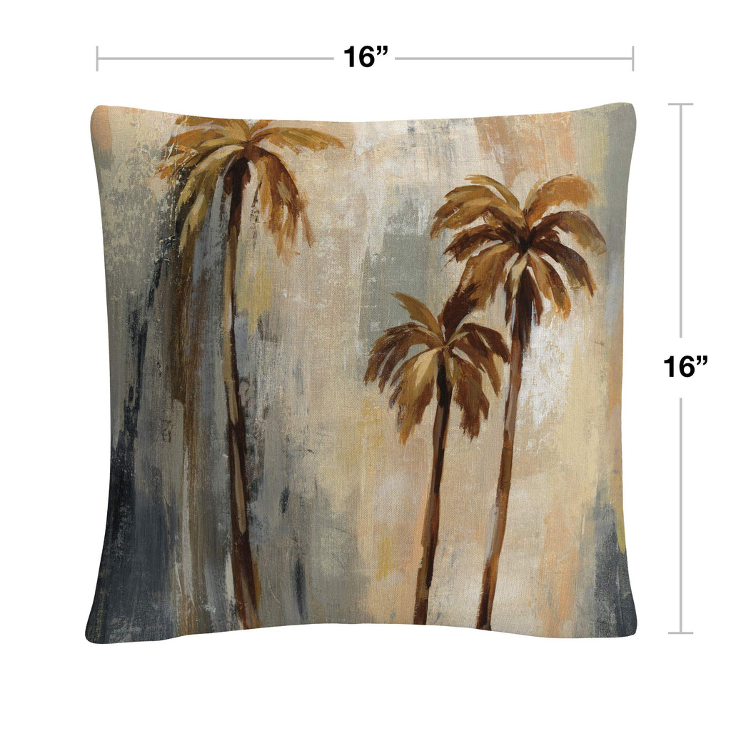 Trademark Fine Art Palm Trees I by Silvia Vassileva, 16x16 Decorative Throw Pillow