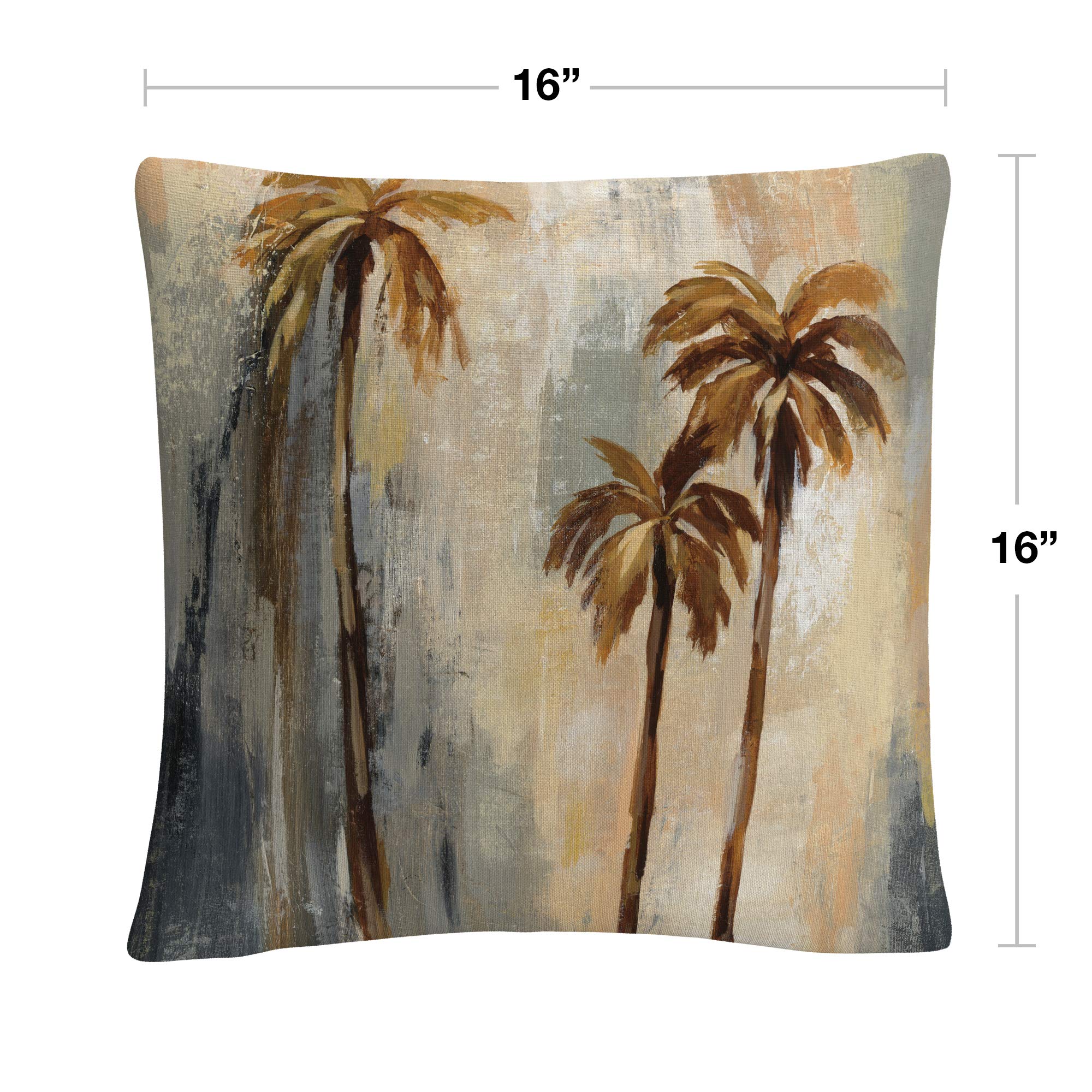 Trademark Fine Art Palm Trees I by Silvia Vassileva, 16x16 Decorative Throw Pillow